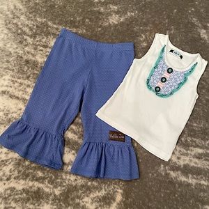 Girls Matilda Jane Tank/Ruffle Capri Pants